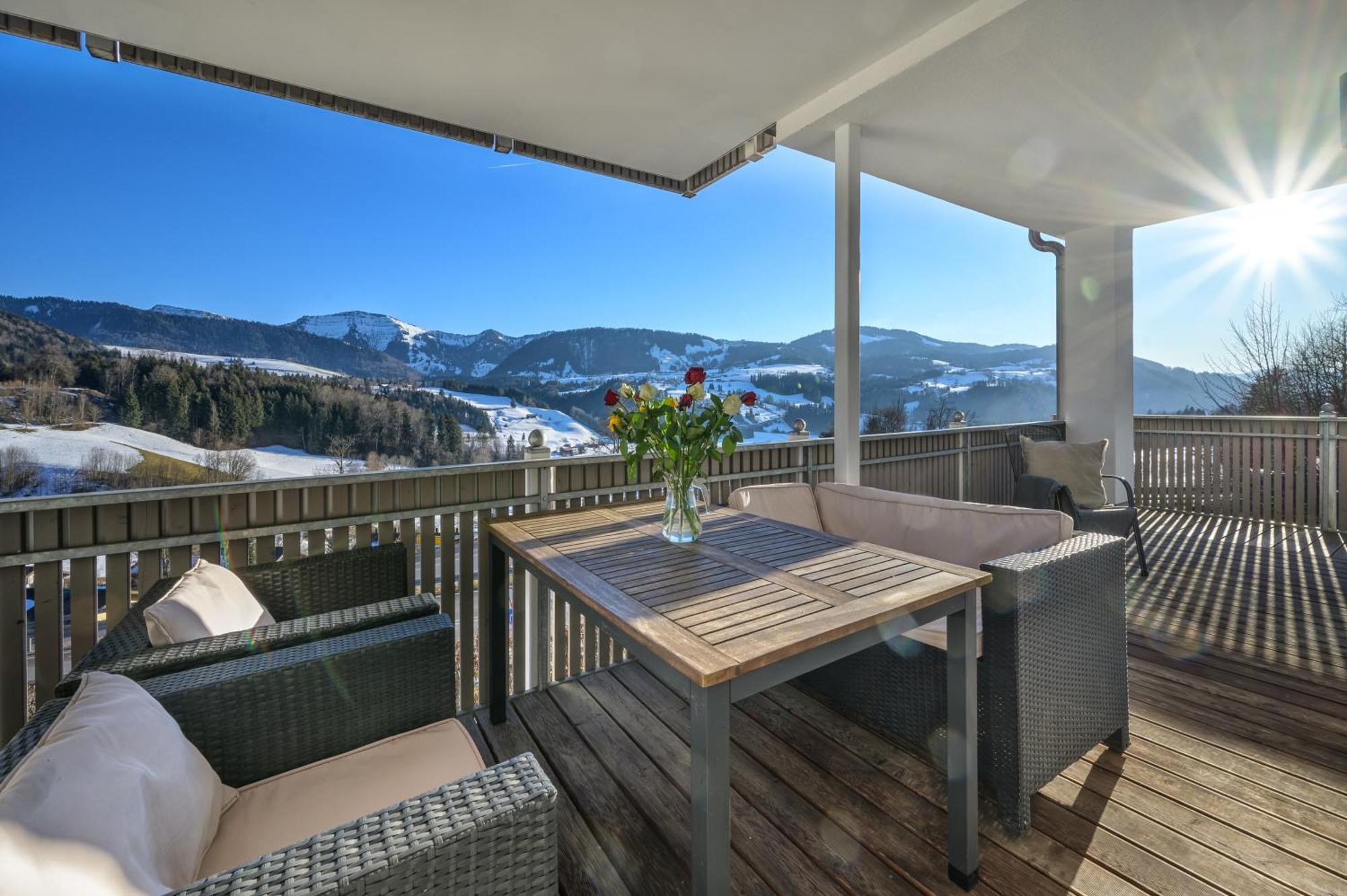 Haus Bergblick Oberstaufen Apartment mit 2 Schlafzimmer Exterior foto