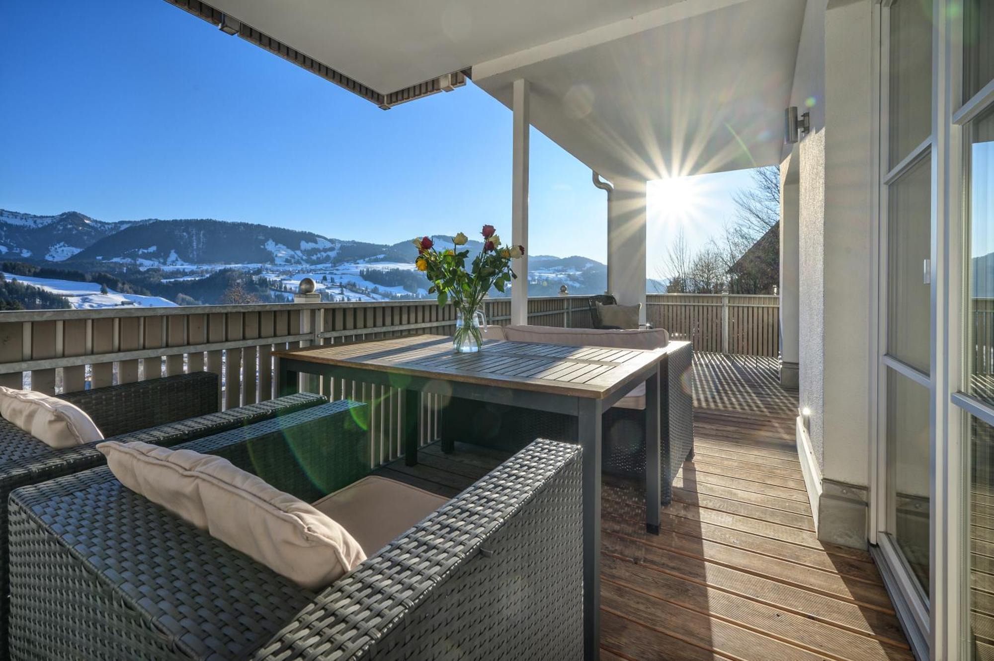 Haus Bergblick Oberstaufen Apartment mit 2 Schlafzimmer Exterior foto